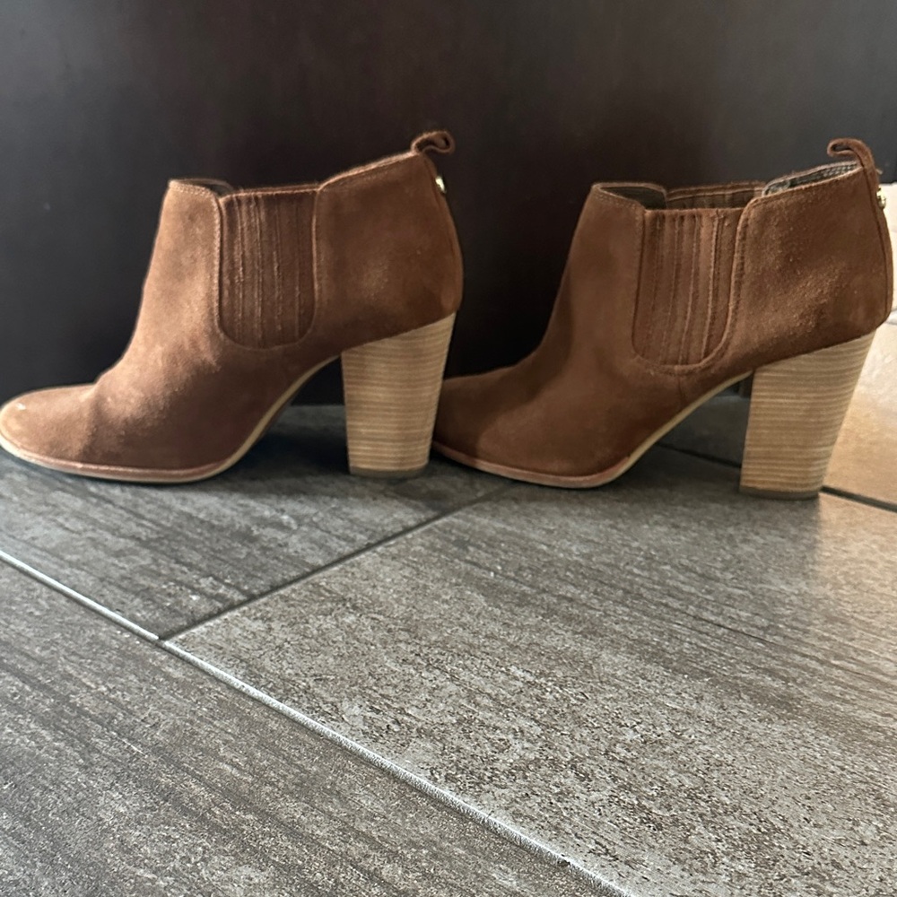 Michael Kors Chestnut Suede Ankle Booties